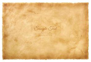 Vector old parchment paper sheet vintage aged or texture isolated on white background