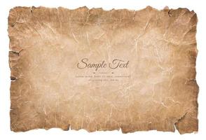 old parchment paper sheet vintage aged or texture isolated on white background vector