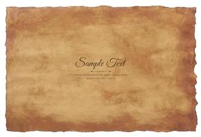 Vector old parchment paper sheet vintage aged or texture isolated on white background