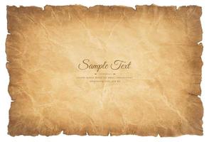 old parchment paper sheet vintage aged or texture isolated on white background vector