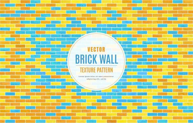Colorful block brick wall pattern texture background