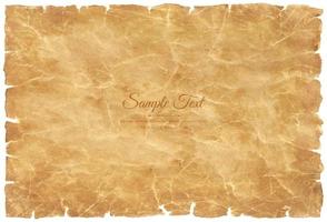 Vector old parchment paper sheet vintage aged or texture isolated on white background