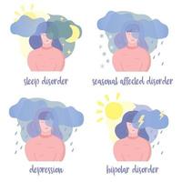 mental health disorders vector