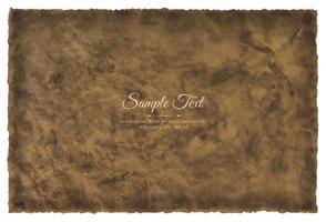 Vector old parchment paper sheet vintage aged or texture isolated on white background