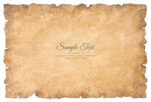 old parchment paper sheet vintage aged or texture isolated on white background vector