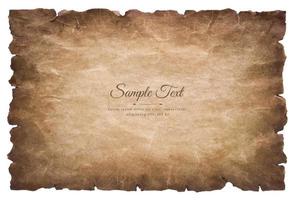 old parchment paper sheet vintage aged or texture isolated on white background vector