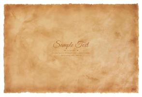 Vector old parchment paper sheet vintage aged or texture isolated on white background