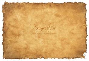 Vector old parchment paper sheet vintage aged or texture isolated on white background