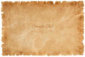 Vector old parchment paper sheet vintage aged or texture isolated on white background