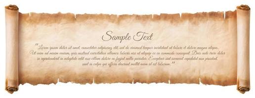 old parchment paper scroll sheet vintage aged or texture isolated on white background vector