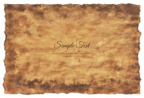 Vector old parchment paper sheet vintage aged or texture isolated on white background