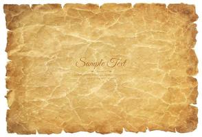 Vector old parchment paper sheet vintage aged or texture isolated on white background