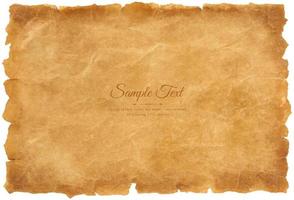 Vector old parchment paper sheet vintage aged or texture isolated on white background