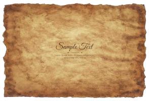 Vector old parchment paper sheet vintage aged or texture isolated on white background