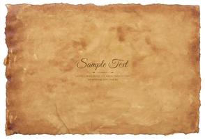 Vector old parchment paper sheet vintage aged or texture isolated on white background