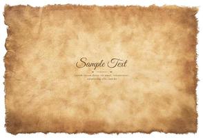 Vector old parchment paper sheet vintage aged or texture isolated on white background