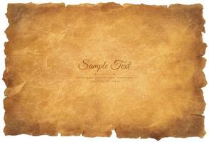 Vector old parchment paper sheet vintage aged or texture isolated on white background