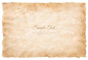 Vector old parchment paper sheet vintage aged or texture isolated on white background