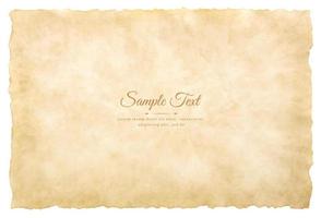 Vector old parchment paper sheet vintage aged or texture isolated on white background