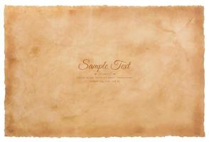 Vector old parchment paper sheet vintage aged or texture isolated on white background