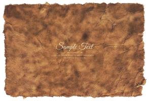 Vector old parchment paper sheet vintage aged or texture isolated on white background