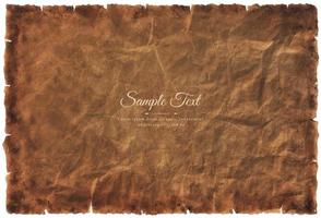 Vector old parchment paper sheet vintage aged or texture isolated on white background