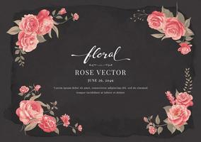 hermosa rosa flor y hoja botánica ilustración digital pintada para amor boda día de san valentín o arreglo invitación diseño tarjeta de felicitación vector