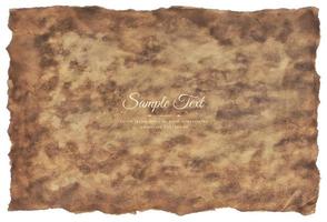 Vector old parchment paper sheet vintage aged or texture isolated on white background