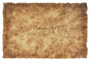 Vector old parchment paper sheet vintage aged or texture isolated on white background