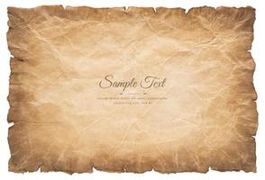 old parchment paper sheet vintage aged or texture isolated on white background vector