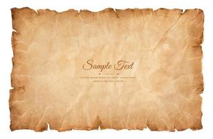 old parchment paper sheet vintage aged or texture isolated on white background vector