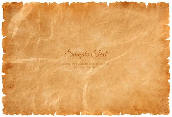 Vector old parchment paper sheet vintage aged or texture isolated on white background