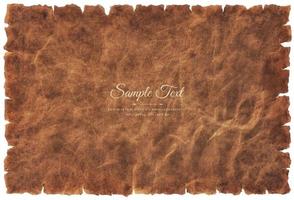 Vector old parchment paper sheet vintage aged or texture isolated on white background