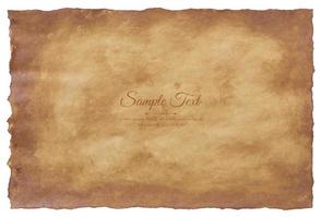 Vector old parchment paper sheet vintage aged or texture isolated on white background