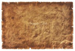 Vector old parchment paper sheet vintage aged or texture isolated on white background