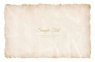 old parchment paper sheet vintage aged or texture isolated on white background vector