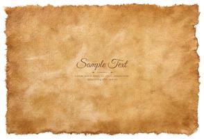 Vector old parchment paper sheet vintage aged or texture isolated on white background