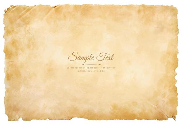 Vector old parchment paper sheet vintage aged or texture isolated on white background