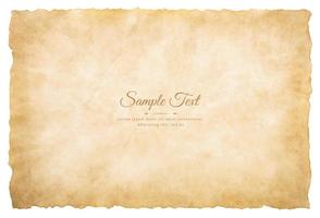 Vector old parchment paper sheet vintage aged or texture isolated on white background