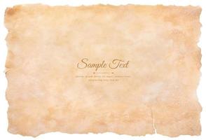 Vector old parchment paper sheet vintage aged or texture isolated on white background