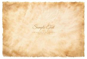 Vector old parchment paper sheet vintage aged or texture isolated on white background