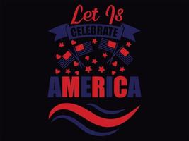 4th July t-shirt design vector file