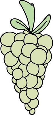 quirky hand drawn cartoon bunch of grapes