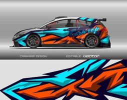 Car wrap design modern racing background design for vehicle wrap, racing car, rally, etc vector