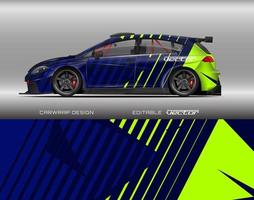 Car wrap design modern racing background design for vehicle wrap, racing car, rally, etc vector