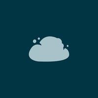 icono de nube gris de dibujos animados. ilustración de clima nublado, objeto aislado. activo para animación, diseño web, aplicaciones móviles y más. vector