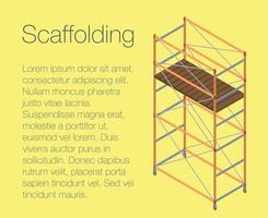 Scaffolding concept background, isometric style vector