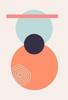 Abstract wall art. Abstract shapes vector