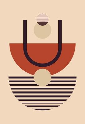 Abstract modern background. Geometric shapes. Modern minimalist art print, wallpaper, templates.
