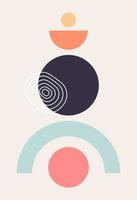 Abstract wall art. Abstract shapes vector